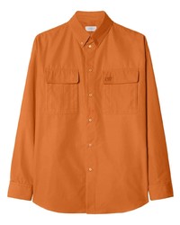 Chemise à manches longues orange Off-White