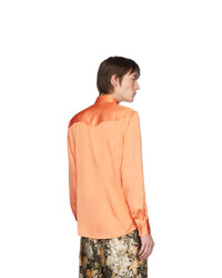 Chemise à manches longues orange Dries Van Noten