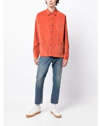 Chemise à manches longues orange Paul Smith