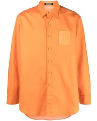 Chemise à manches longues orange Raf Simons