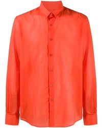 Chemise à manches longues orange Vilebrequin