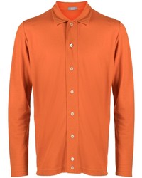 Chemise à manches longues orange Zanone