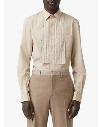 Chemise à manches longues ornée beige Burberry