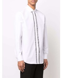 Chemise à manches longues ornée blanche DSQUARED2