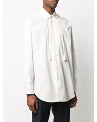 Chemise à manches longues ornée blanche Jil Sander