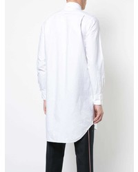 Chemise à manches longues ornée blanche Thom Browne