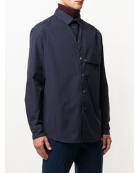 Chemise à manches longues ornée bleu marine Kenzo