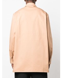 Chemise à manches longues ornée marron clair Jil Sander