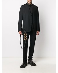 Chemise à manches longues ornée noire Versace