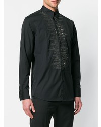 Chemise à manches longues ornée noire Givenchy