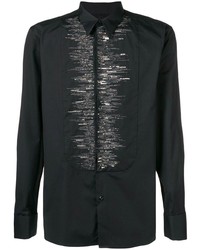 Chemise à manches longues ornée noire Givenchy