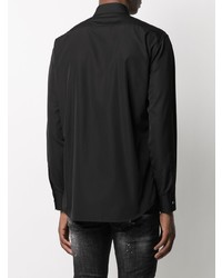 Chemise à manches longues ornée noire DSQUARED2