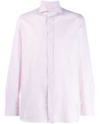 Chemise à manches longues rose Borrelli