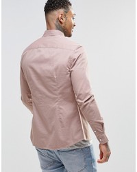 Chemise à manches longues rose Asos