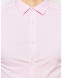 Chemise à manches longues rose Asos