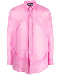 Chemise à manches longues rose Edward Cuming