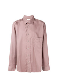 Chemise à manches longues rose Lemaire