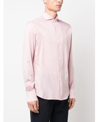 Chemise à manches longues rose Canali