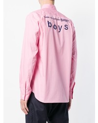 Chemise à manches longues rose Comme Des Garçons Shirt Boys