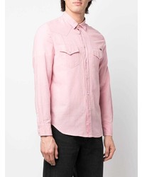 Chemise à manches longues rose Diesel