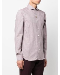 Chemise à manches longues rose Canali