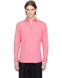 Chemise à manches longues rose Moschino