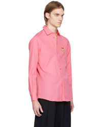 Chemise à manches longues rose Moschino