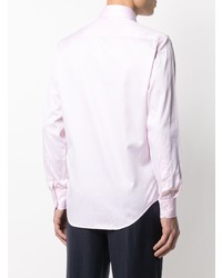 Chemise à manches longues rose Giorgio Armani