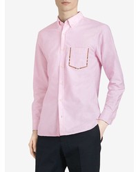 Chemise à manches longues rose Burberry