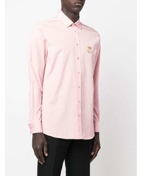 Chemise à manches longues rose Moschino