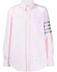 Chemise à manches longues rose Thom Browne