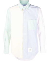 Chemise à manches longues rose Thom Browne