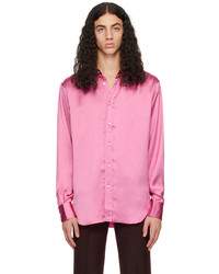 Chemise à manches longues rose Tom Ford