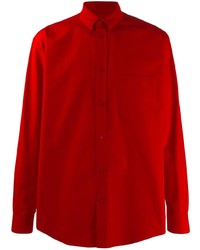 Chemise à manches longues rouge Balenciaga