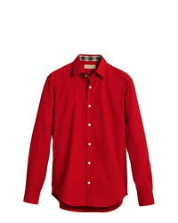 Chemise à manches longues rouge Burberry
