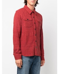 Chemise à manches longues rouge Ralph Lauren RRL