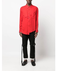 Chemise à manches longues rouge Sulvam