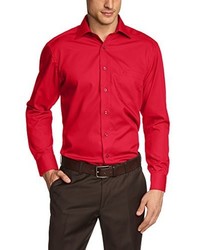 Chemise à manches longues rouge Casamoda