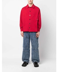 Chemise à manches longues rouge Jacquemus