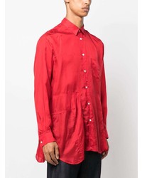 Chemise à manches longues rouge Comme Des Garcons SHIRT
