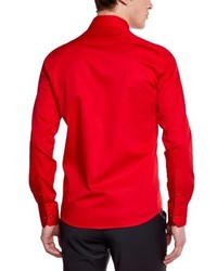Chemise à manches longues rouge Gianni Ferrucci
