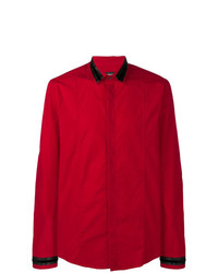 Chemise à manches longues rouge Les Hommes