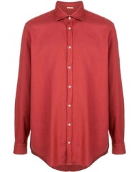 Chemise à manches longues rouge Massimo Alba