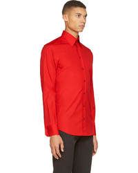 Chemise à manches longues rouge Dolce & Gabbana