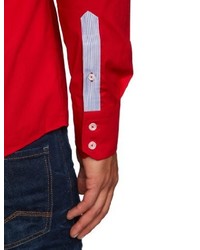 Chemise à manches longues rouge Redbridge
