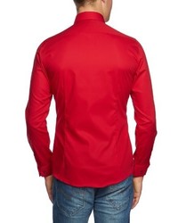 Chemise à manches longues rouge Venti