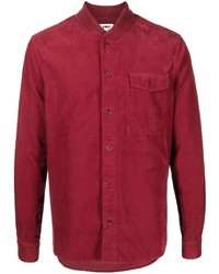 Chemise à manches longues rouge YMC