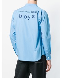 Chemise à manches longues turquoise Comme Des Garçons Shirt Boys