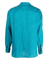 Chemise à manches longues turquoise Tagliatore