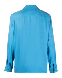 Chemise à manches longues turquoise Sandro